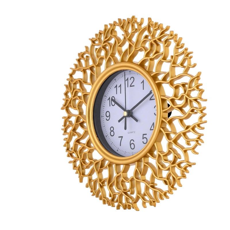 Xtore Modern Round Wall Clock with Luxurious Golden Finish (Pack of 1, Golden) - Image 3