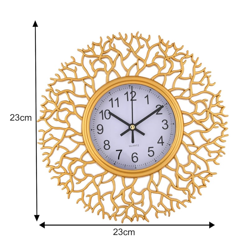 Xtore Modern Round Wall Clock with Luxurious Golden Finish (Pack of 1, Golden) - Image 4