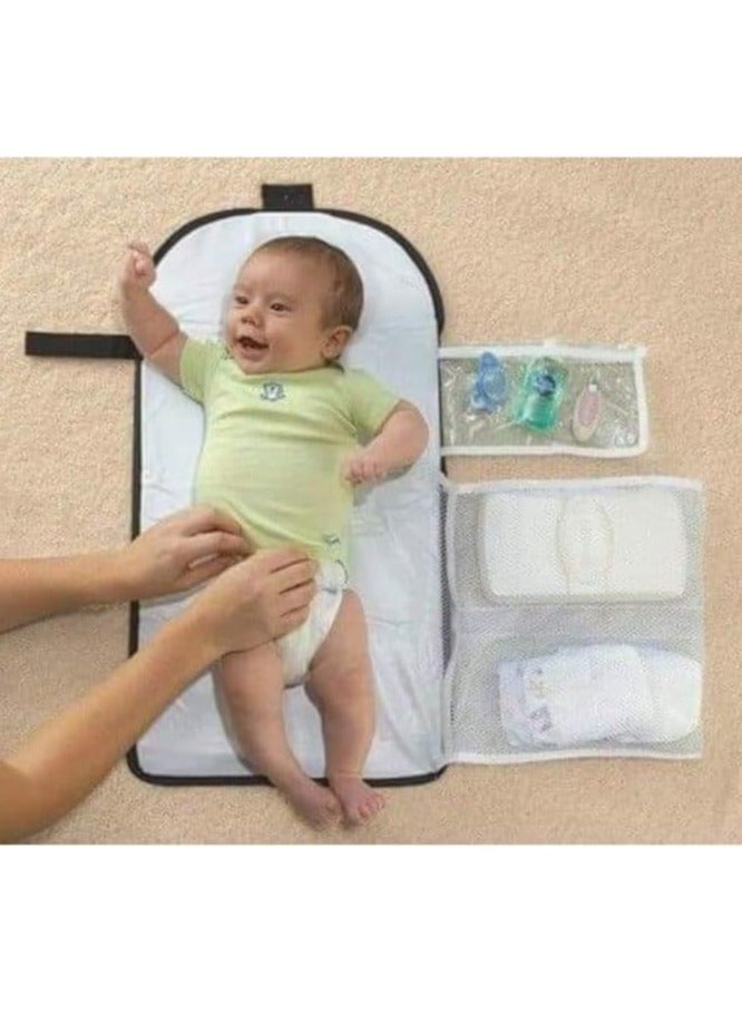 شيكو وسادة تغيير الحفاضات المحمولة من شيكو مع شنطة وجيوب تخزين للرضع وحديثي الولادة - Image 1