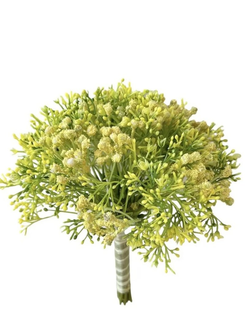 Artificial flower bouquet for decoration - yellow and green - Image 1