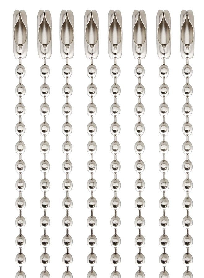 SBC 50-Pack 4-Inch Ball Chains with Connectors, 3.2mm Stainless Steel Beaded Chain for Dog Tags, Keychains, ID Tags, Necklace Chains, Crafts, Fan Pulls - Image 4