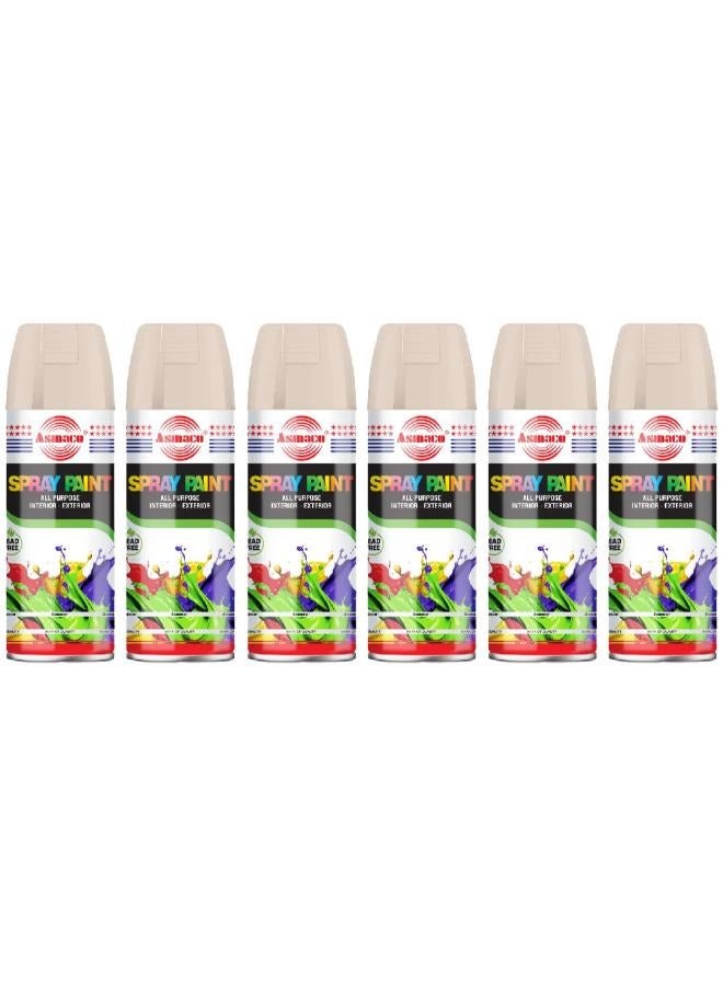 اسماكو بخاخ طلاء - عاجي - 400 مل - مجموعة 06 قطعة