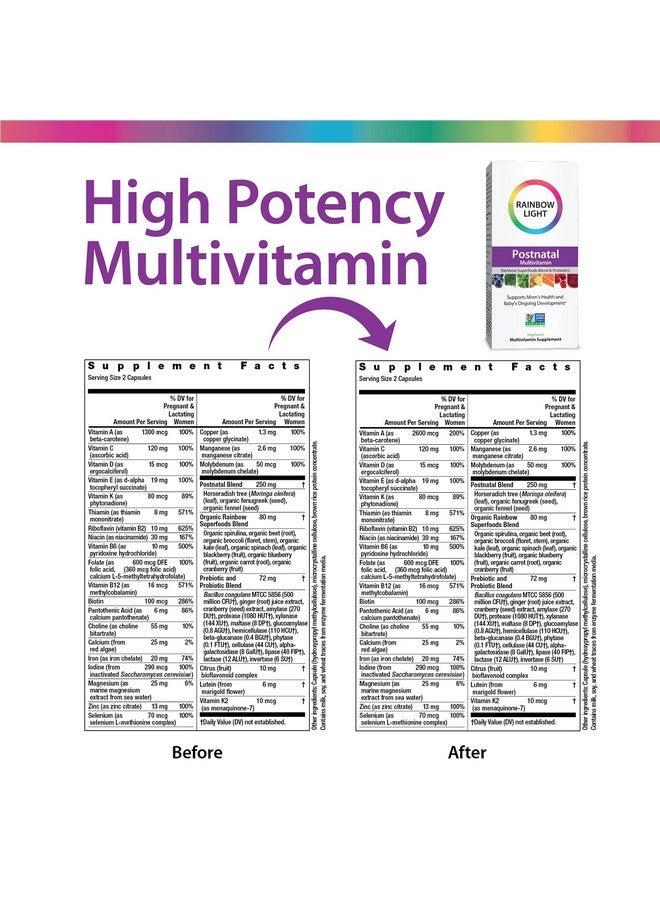 Rainbow Light Rainbow Light Vibrance Postnatal Multivitamin - 120 Count - Image 4