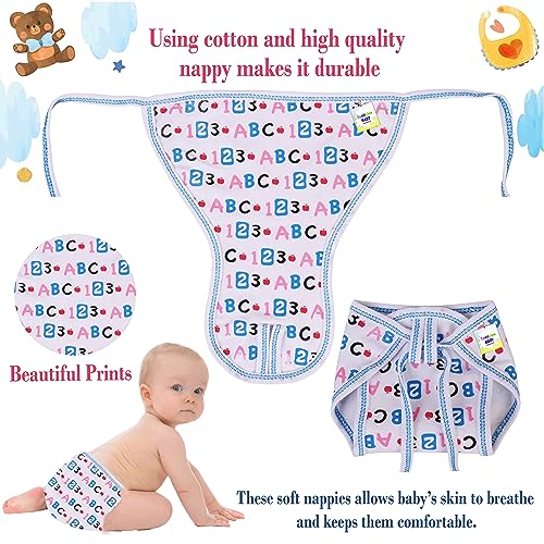 Toddylon Baby Products New Born Baby Clothes | Cloth Diapers | Langots | Nappies | Cotton | Reusable | Washable | Nappy (0-6 Months, Pack of 20) - Image 3
