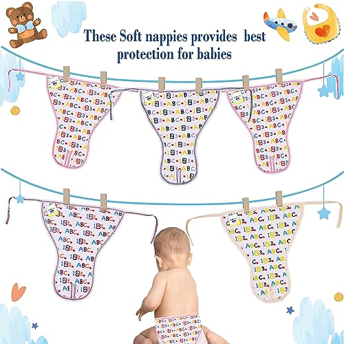 Toddylon Baby Products New Born Baby Clothes | Cloth Diapers | Langots | Nappies | Cotton | Reusable | Washable | Nappy (0-6 Months, Pack of 20) - Image 4