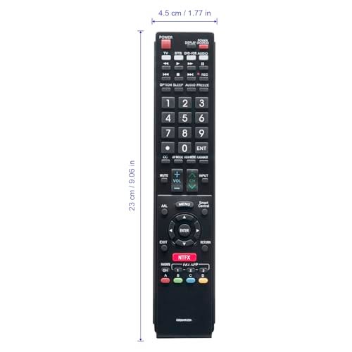 WINFLIKE New RRMC GB004WJSA Smart TV Remote Control Fit for Sharp Aquos TV LC52C6400U LC-52C6400U LC52LE640 LC-52LE640 LC52LE640U LC-52LE640U LC60C6400U LC-60C6400U LC-60C6500U LC60C6500U LC70LE750U LC-80C6500 - Image 5