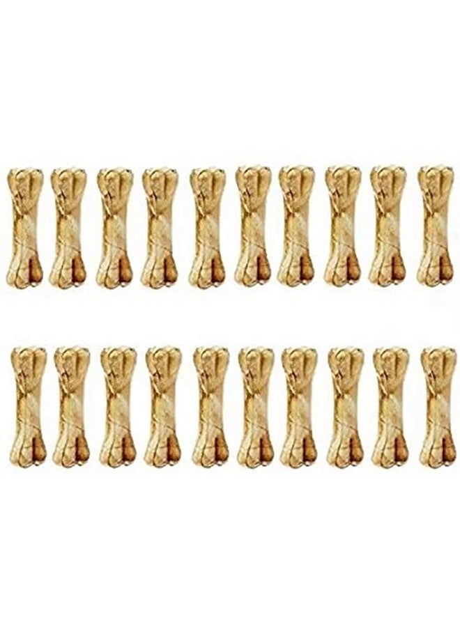 Western Era Pressed Rawhide Bone Chew Treat For Healthy Dog Care (8 Inch) (Pack Of 20 Bones) - Image 1