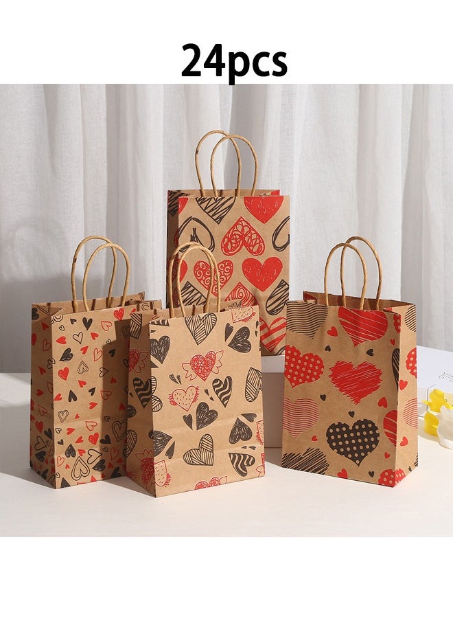 Zeemey 24 Pieces Party Favor Bags,Shopping Bag,Party Bags For Kids, supplies Snack candy Gift Bag Food Bags,Double-Sided Bags For Birthday Wedding Celebrations Party Favors 21*15*8  - Image 1