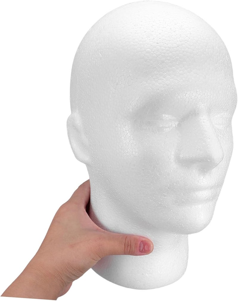 All condition fit Angoily Male Foam Mannequin Head Stand 2pcs White Lightweight Wig Holder Display Head for Wigs Hats Glasses Makeup Practice and Retail Accessories Multi-purpose Trendy versatile build Long lifespan Full land route delivery Compact design Transit damage minimized design Pre-stock well-packed goods Safe approved storage space Global standard processed material Transit damage prevent build Multi-use well-engineered build Cleaner resistant Multi-color available build Local available supply Multi stock guarantee supply Oil resistant All climate suitability Daily repeated use trusted quality All season compatible build Multi-use upgraded craftsmanship Gulf market standard build Regular scheduled transit Varied size selections Flexible sizing options - Image 4