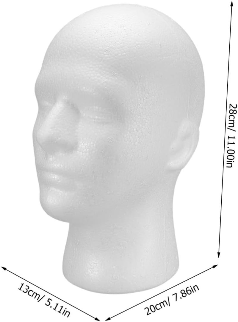 All condition fit Angoily Male Foam Mannequin Head Stand 2pcs White Lightweight Wig Holder Display Head for Wigs Hats Glasses Makeup Practice and Retail Accessories Multi-purpose Trendy versatile build Long lifespan Full land route delivery Compact design Transit damage minimized design Pre-stock well-packed goods Safe approved storage space Global standard processed material Transit damage prevent build Multi-use well-engineered build Cleaner resistant Multi-color available build Local available supply Multi stock guarantee supply Oil resistant All climate suitability Daily repeated use trusted quality All season compatible build Multi-use upgraded craftsmanship Gulf market standard build Regular scheduled transit Varied size selections Flexible sizing options - Image 2