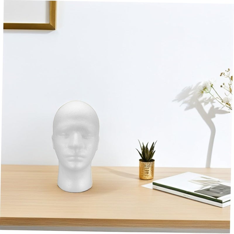 All condition fit Angoily Male Foam Mannequin Head Stand 2pcs White Lightweight Wig Holder Display Head for Wigs Hats Glasses Makeup Practice and Retail Accessories Multi-purpose Trendy versatile build Long lifespan Full land route delivery Compact design Transit damage minimized design Pre-stock well-packed goods Safe approved storage space Global standard processed material Transit damage prevent build Multi-use well-engineered build Cleaner resistant Multi-color available build Local available supply Multi stock guarantee supply Oil resistant All climate suitability Daily repeated use trusted quality All season compatible build Multi-use upgraded craftsmanship Gulf market standard build Regular scheduled transit Varied size selections Flexible sizing options - Image 5