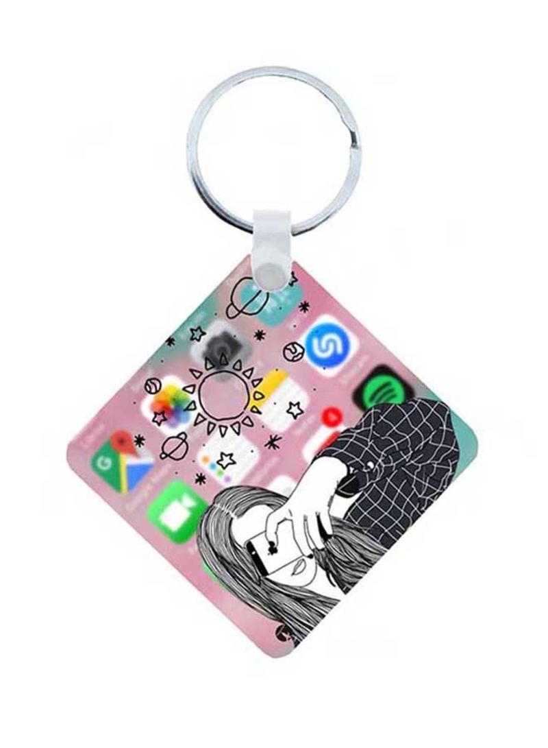 RKN Girl Wooden Keychain