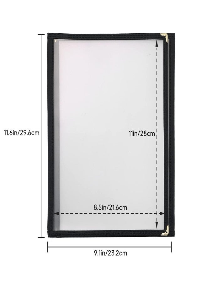 MYFULLY 8.5 x 11 Inch Menu Covers | Pack of 10 Transparent Restaurant Menu Covers, American Style Menu Holders for Restaurants, Bars, Cafes, Food & Drink (8.5"x 11" (3 Pages, 6 View)) - Image 2