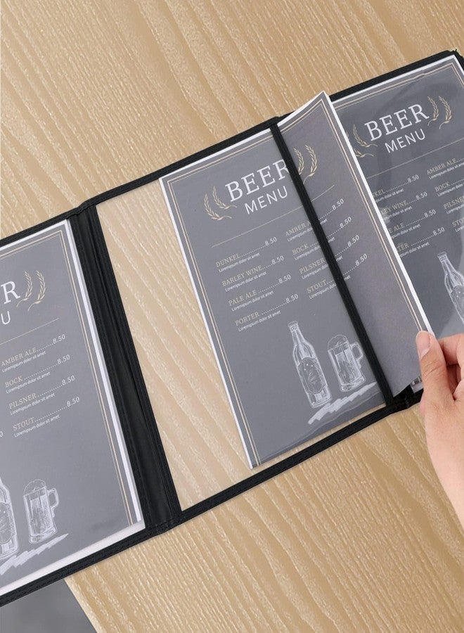 MYFULLY 8.5 x 11 Inch Menu Covers | Pack of 10 Transparent Restaurant Menu Covers, American Style Menu Holders for Restaurants, Bars, Cafes, Food & Drink (8.5"x 11" (3 Pages, 6 View)) - Image 5