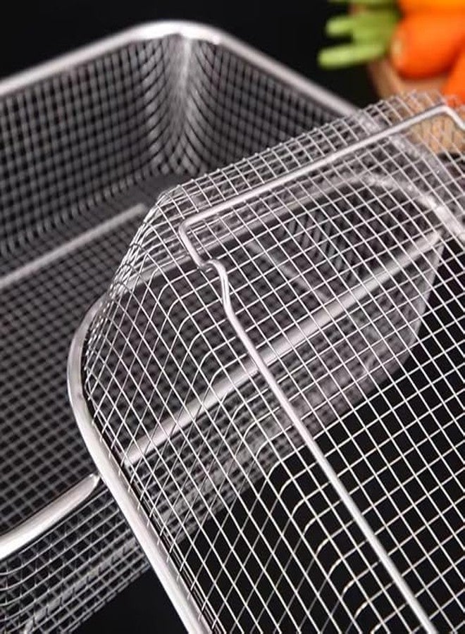 DUANT Drain Basket Steel Big Drain Basket Steel Big Drip Tray Spoon Holder Dish Drainer Kitchen Drying Stand Plate Rack Mesh Sink Rectangle Mesh Fruits, Vegetable, Drainer Washer [1PCS] - Image 5