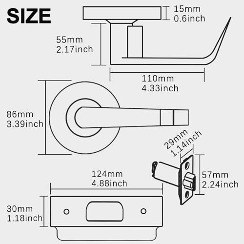 HISAFE Passage Commercial Door Locks Heavy Duty Grade 2 Lever, Non-Handed, UL 3 Hour Fire Rated, ADA Compliant, Satin Chrome Finish 26D, 2-3/4''Backset, X-XG-PS-70 - Image 5