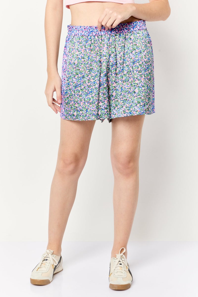 Scotch & Soda Women Floral print Basic Short, Multicolor  - Image 1