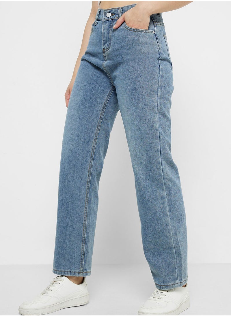 Ginger - High Waist Straight Fit Jeans - Image 1