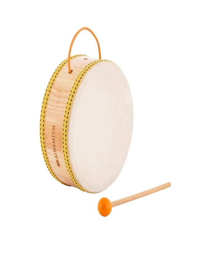 Brainsmith Swoora Wooden Tom-Tom Drum (2-Sided) with Stick for Toddlers and Kids (1-6 Years) - Child-Safe Percussion Musical Instrument Drum Set - Image 1