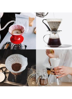 Beauenty 100 Count Disposable Coffee Paper Filters, V60 Coffee Filters Cone Unbleached Disposable Coffee Filters, Cone Paper Fits for Drip and Compatible with Pour Over Coffee Maker  - Image 5