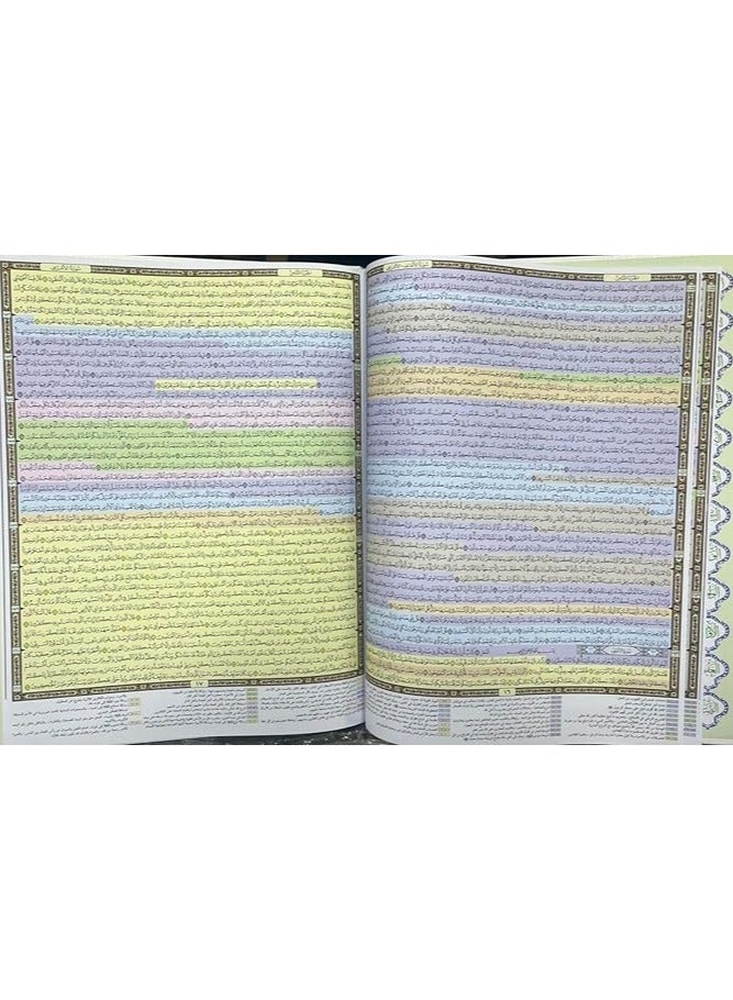 مصحف القيام مع التقسيم الموضوعي لايات القران الكريم دبل جوامعي ورق ابيض مقاس 35×50 سم(ازرق) - Image 5