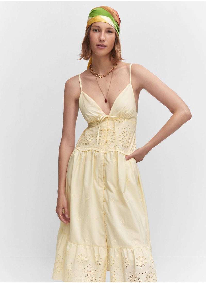 MANGO - Tie Strap Detail Dress - Image 1
