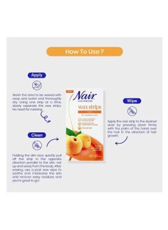 Nair Hair Remover Body Wax Strips Apricot 20 Pieces  - Image 5