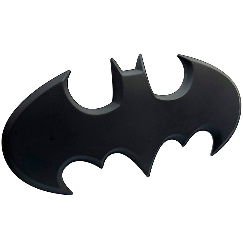 Fan Emblems Batman Car Emblem  1989 Batwing Batarang Symbol 3D Auto Badge  Color Matte Black  Size 38 x 18 x 02 inches  Officially Licensed DC Car Accessories