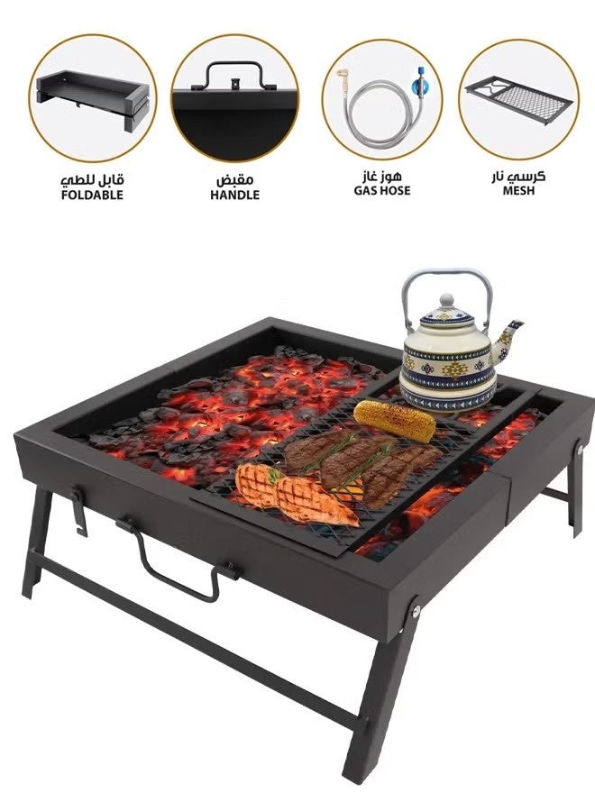 Charcoal grill for barbecuing, suitable for trips and camping. - Image 1
