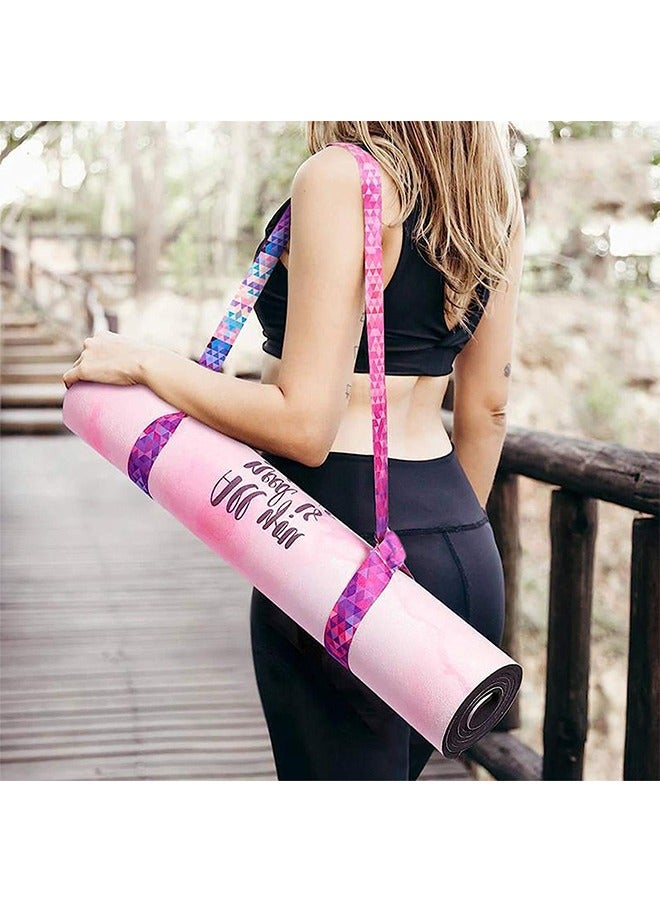 Generic 2 Pcs Vintage Print Yoga Mat Strap Sling, Adjustable Thick Yoga Mat Carrier Stretching Strap, Yoga Mat Sling Holder Women Stretching Band (Colorful)  - Image 5