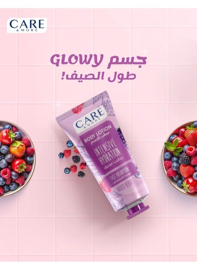 Care & More Body Lotion With Mixed Berries Scent Intensive Hydration & Fast Absorption (150ml) - Image 2