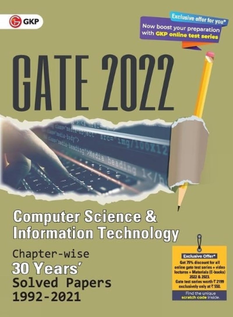 GATE 2022 Computer Science and Information Technology - 30 years Chapter wise Solved Papers (1992-2021). - Image 1