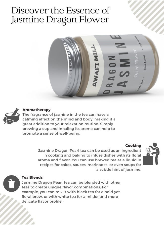 Awafi Mill Premium Jasmine Dragon Pearl | Hand-Rolled Delicate Aroma Pearls | Fresh and Fragrant  - Image 2