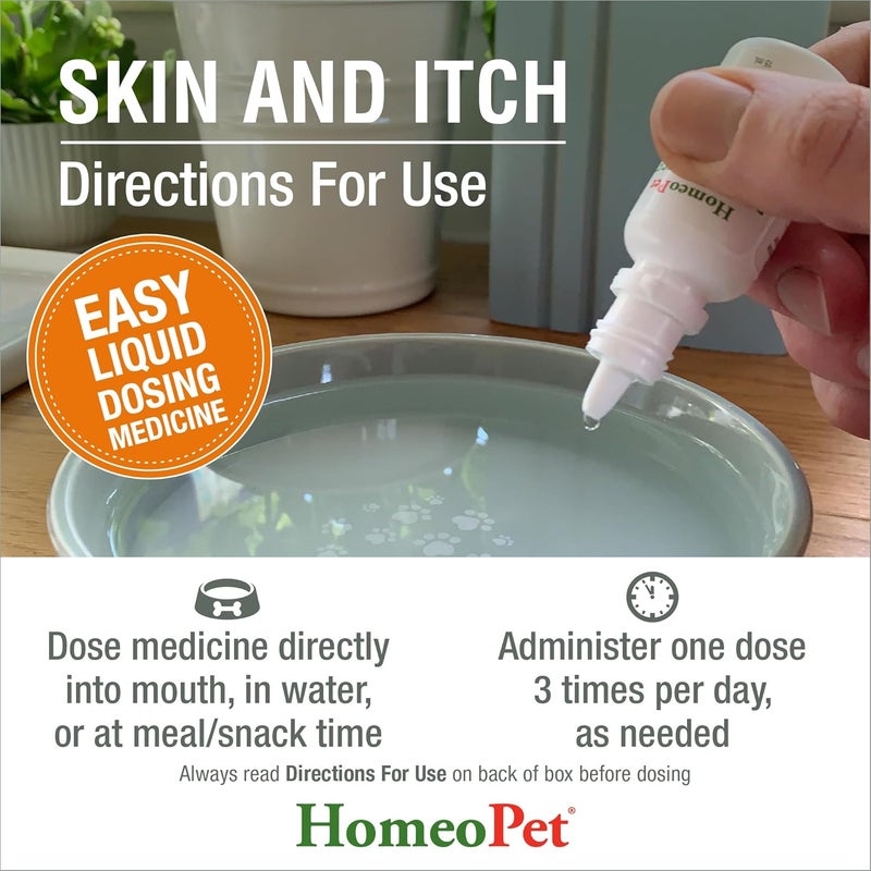 HomeoPet Skin & Itch Relief Drops for Pets, 15 ml - Natural Allergy Relief - Image 5
