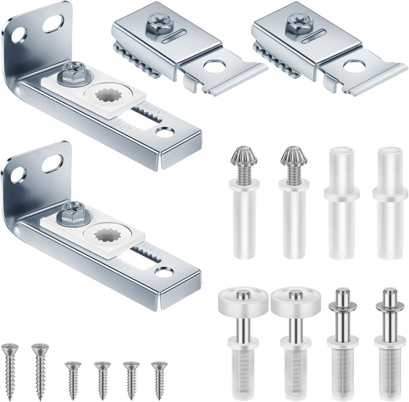 POSTANTIN Bifold Closet Door Hardware Kit with Top/Bottom Bracket, Guide Wheel & Pivot Folding Door Hardware Replacement, Bifold Door for 7/8" to 1" Bifold Door Track(2 Pack) - Image 1