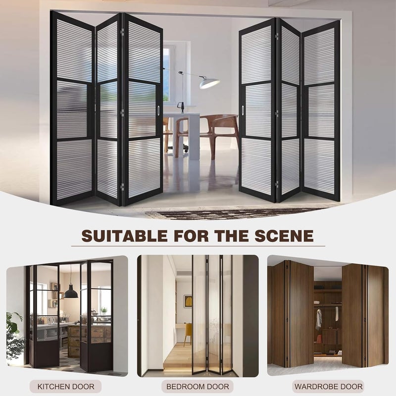 POSTANTIN Bifold Closet Door Hardware Kit with Top/Bottom Bracket, Guide Wheel & Pivot Folding Door Hardware Replacement, Bifold Door for 7/8" to 1" Bifold Door Track(2 Pack) - Image 5