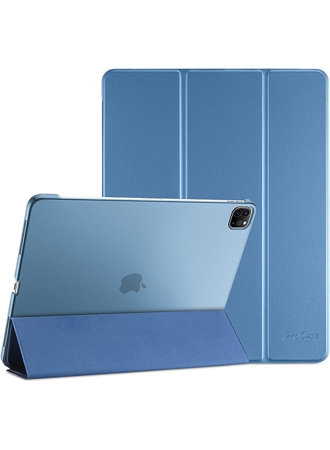 Procases iPad Pro 11 Inch Case 2022/2021 / 2020/2018, Slim Stand Hard Back Shell Smart Cover for iPad Pro 11 Inch 4th Generation 2022 / 3rd Gen 2021/ 2nd Gen 2020 / 1st Gen 2018 -Blue - Image 1