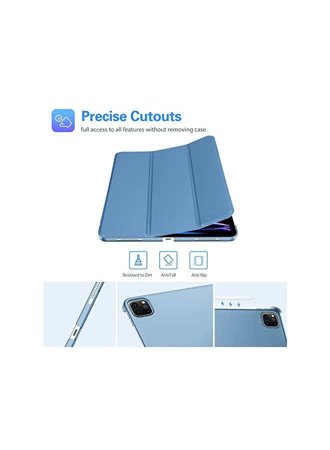 Procases iPad Pro 11 Inch Case 2022/2021 / 2020/2018, Slim Stand Hard Back Shell Smart Cover for iPad Pro 11 Inch 4th Generation 2022 / 3rd Gen 2021/ 2nd Gen 2020 / 1st Gen 2018 -Blue - Image 5