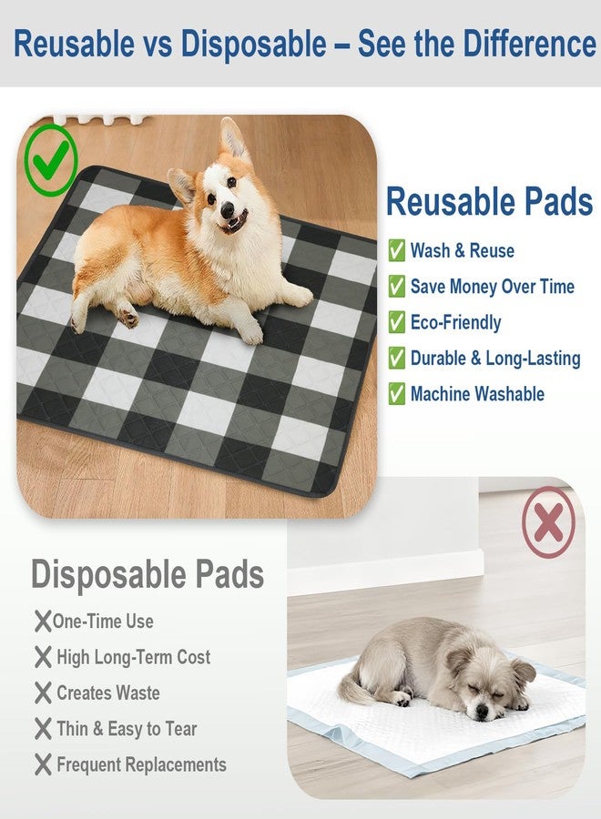 QUWOU Washable Pee Pads for Dogs(2-Pack, 36"x36"),Absorbent & Leakproof Reusable Training Dog Pads Non-Slip Puppy Pads Incontinence Bed Pads for Crates, Whelping, Playpen, Bed and Floors - Image 5