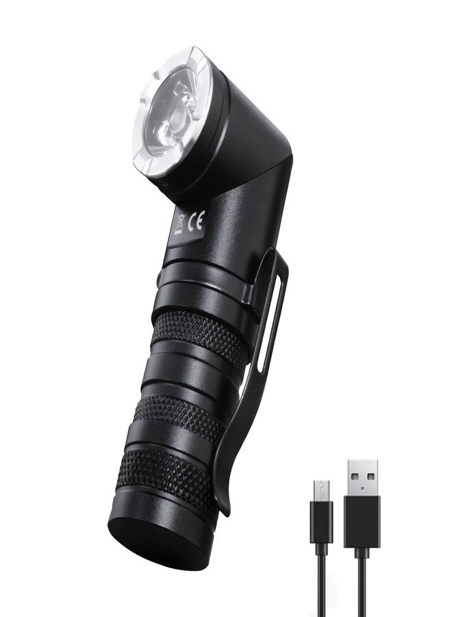 HAUTMEC مصابيح يدوية قابلة لإعادة الشحن من HAUTMEC بقوة 1400 لومن، مصباح يدوي EDC LED مع رأس دوار بزاوية 90 درجة و5 أوضاع وقاعدة مغناطيسية للتخييم والعمل والأنشطة الخارجية والمشي لمسافات طويلة والطوارئ - Image 1