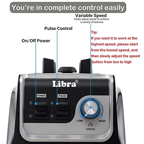 Libra 2000-Watt Blender Machine | Commercial Mixer With 100% Copper Motor | High Speed Electric Blender With Bpa Free 2 Litre Jar | Ideal For Restaurants, Shops, Home & Kitchen Usage - Image 3