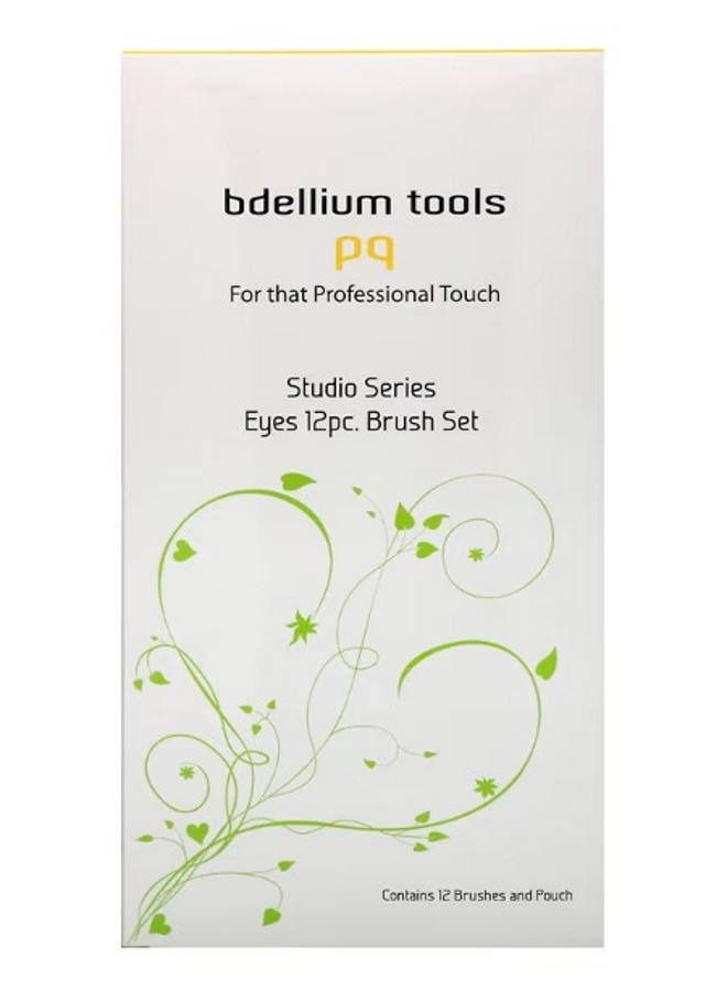 Bdellium Tools مجموعة فرش العيون من ستوديو سيريز مع حقيبة 12 قطعة - Image 2