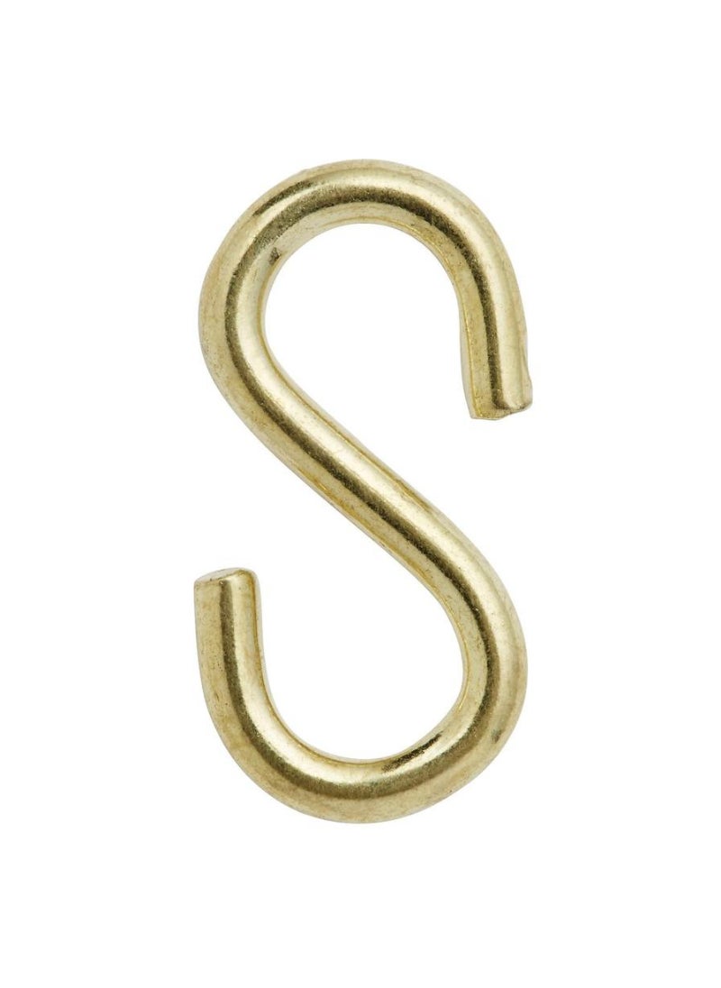 ACE Diall Brass-Plated Steel S-Hook Pack 3 x 30mm 4Pcs 