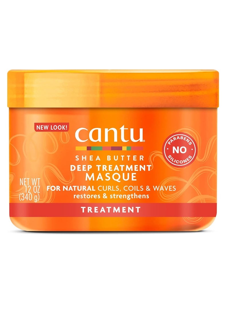 Cantu Deep Treatment Masque with Shea Butter for Natural Hair, 12 oz and Grow Strong Strengthening Treatment with Shea Butter, 6 oz Bundle - Image 3