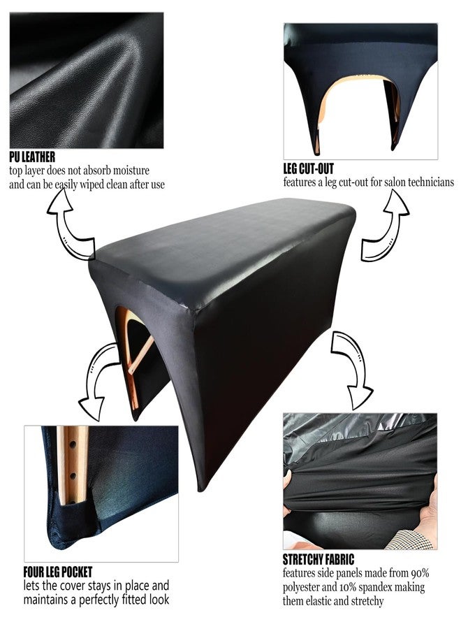 Yoquare 28 Inches PU Leather Wide Lash Bed Cover 1 Pack|PU Leather Massage Table Cover|Wipeable, Reusable & Waterproof Massage Table Cover Protector ，Perfect for Salons Spa Home Use - Image 5
