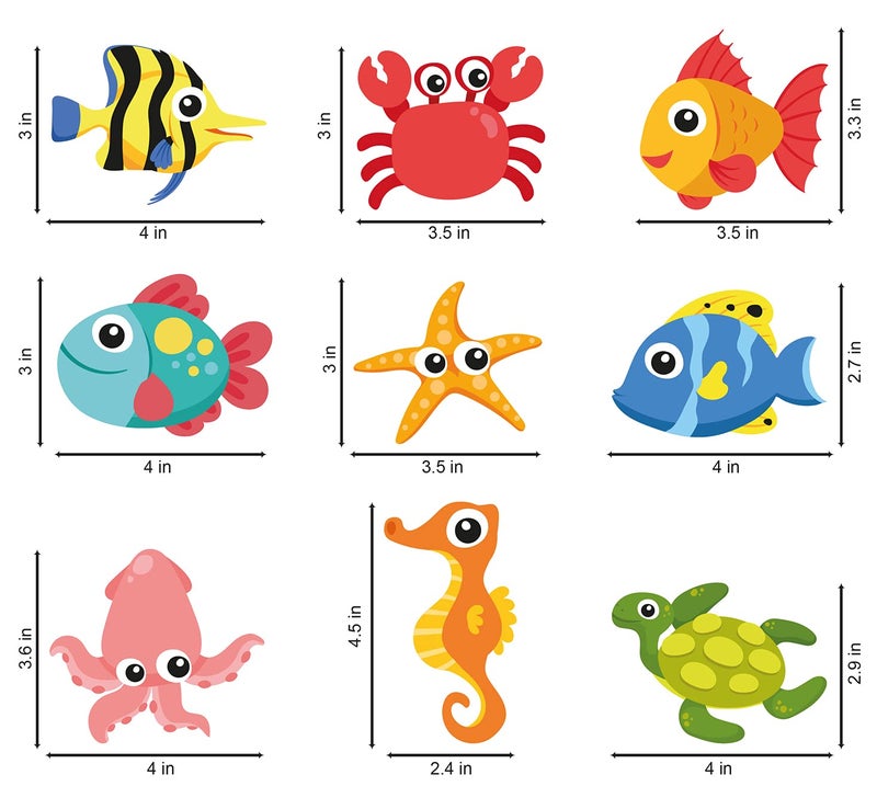 WallDesign Sea Animals Switchboard Sticker - Set of 9 - Image 3