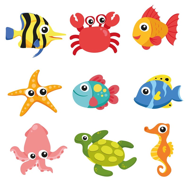 WallDesign Sea Animals Switchboard Sticker - Set of 9 - Image 5