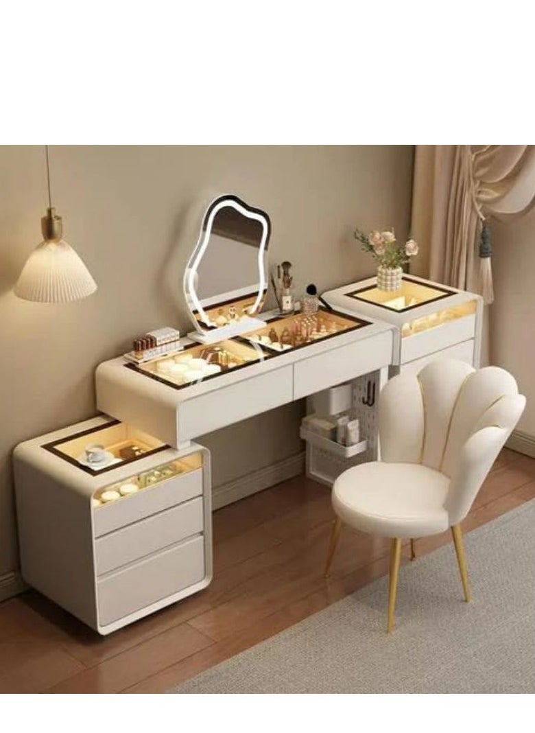 Cool Baby COOLBABY Modern Vanity Table Set with LED Mirror and Chair .Stylish Bedroom Dressing Table  - Image 1
