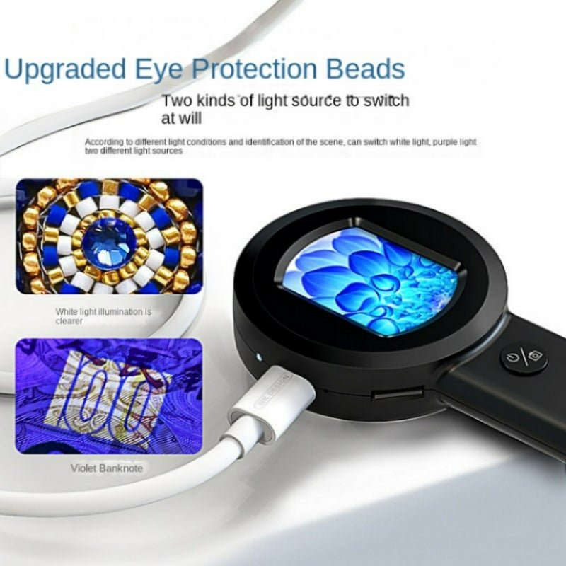 Cross-border new portable high-definition electronic magnifying glass identification and appreciation tool electronic digital microscope - Image 3
