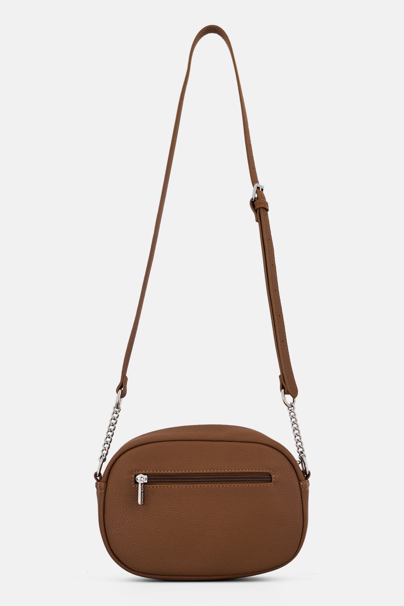 Kathy Ireland Women Brand Logo Cross Body Bag Brown - Image 2